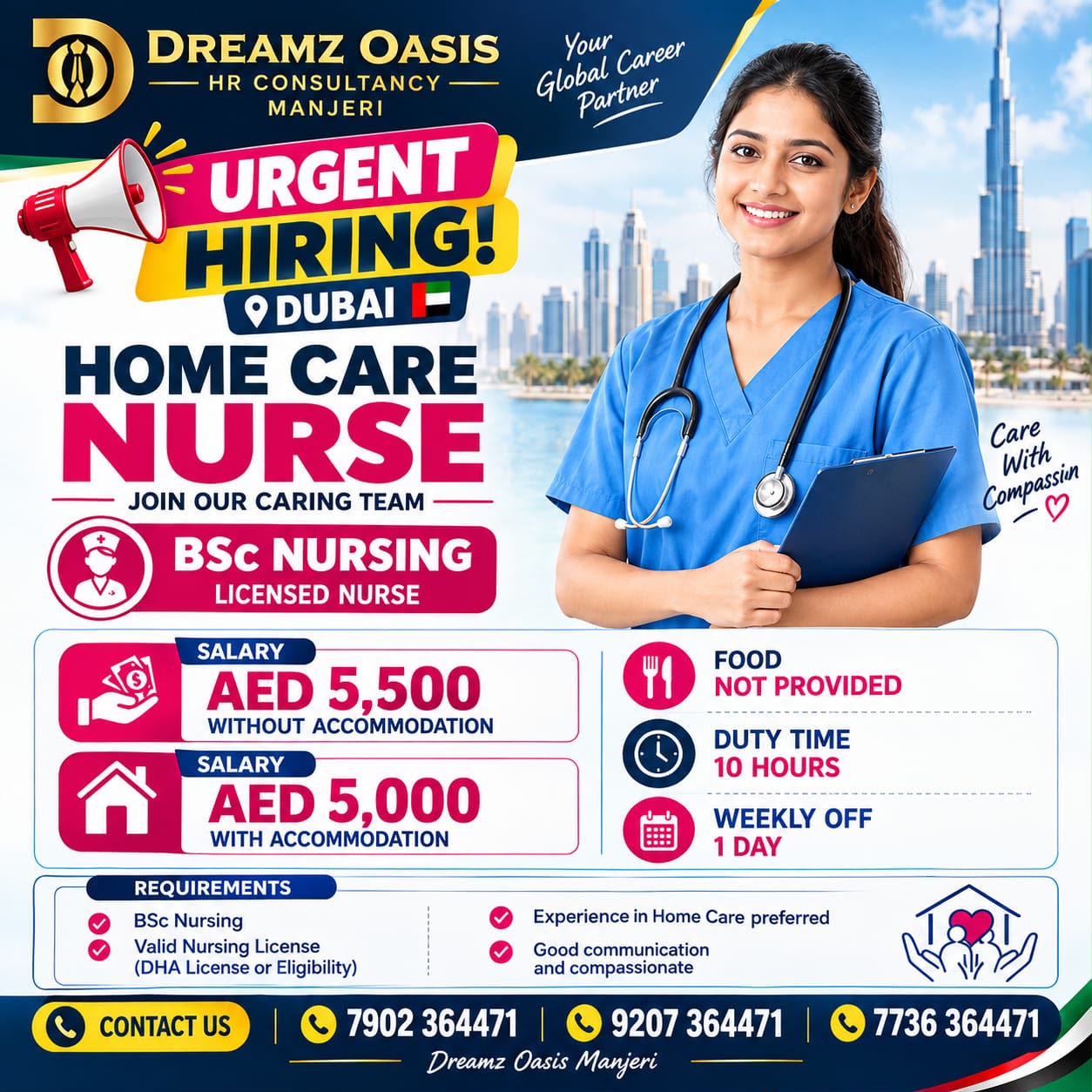 Urgent Hiring – Dubai Home Care Nurse