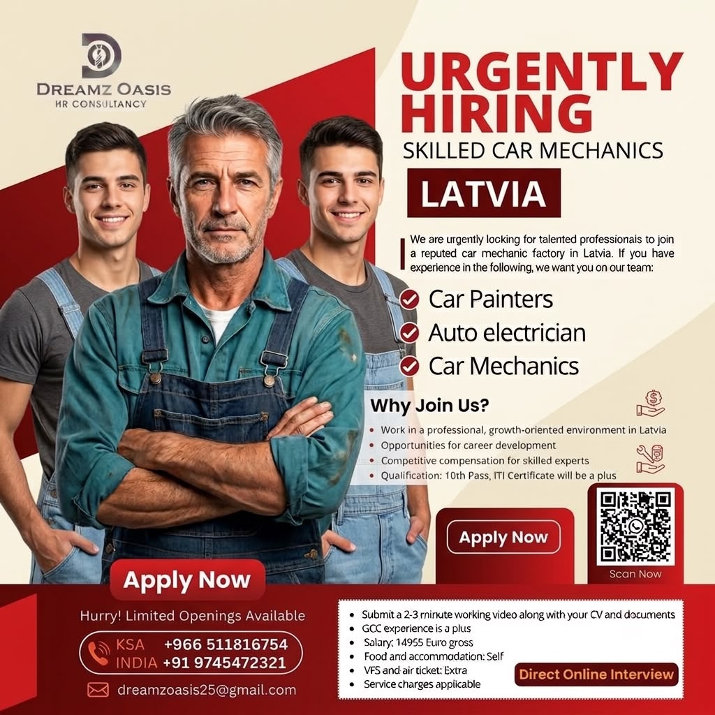 Urgently Hiring Skilled Car Mechanics – Latvia
